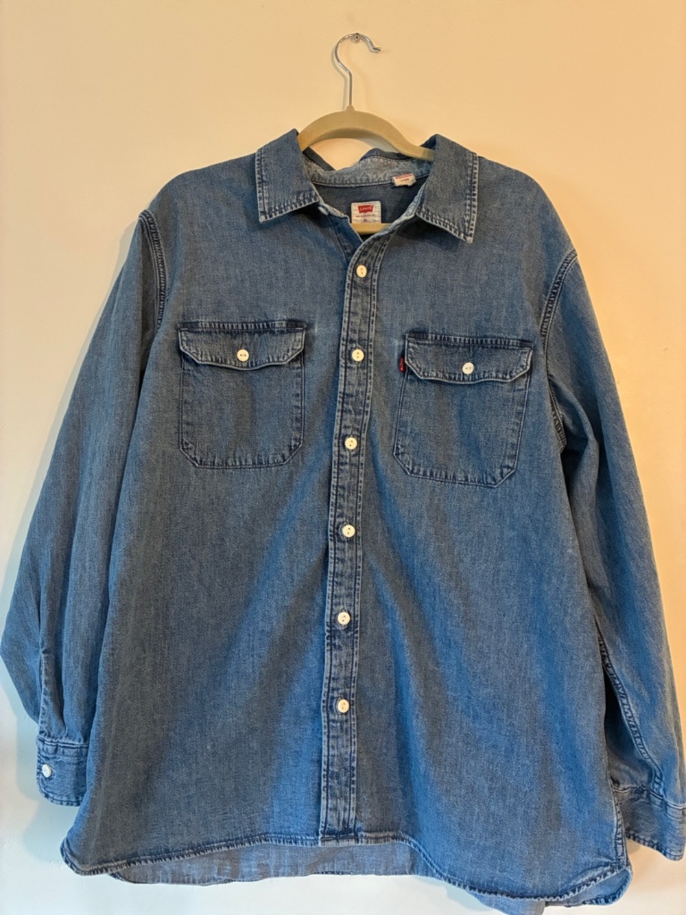 Levi's XL Blue Denim Button-Front Shirt Jacket